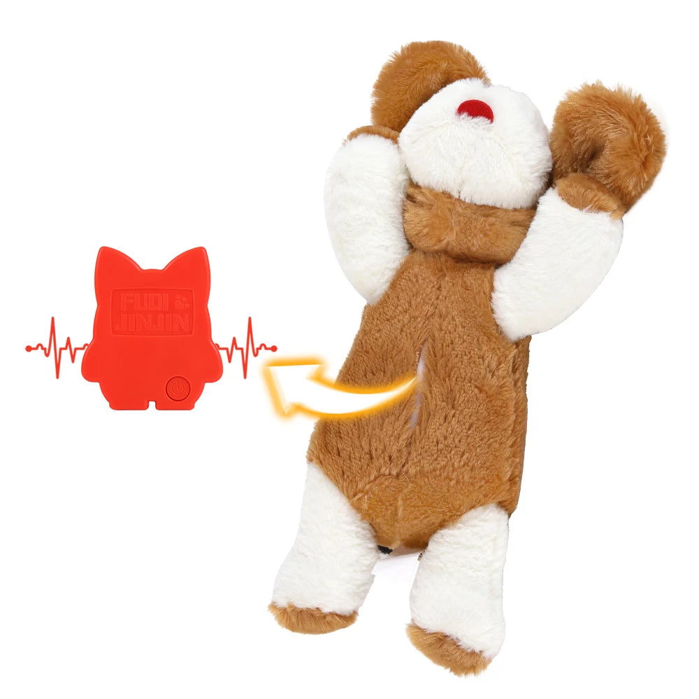 Puppy toys with heartbeat dog toys, pet separation stress soft plush relief and calming sleep partner behavior aid toys