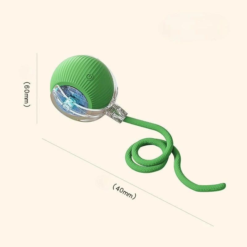 Interactive Dog Toys Rechargeable Pet Interactive Toys Electric Cats Ball Automatic Rolling Fake Tail Ball Dog Cats Toy