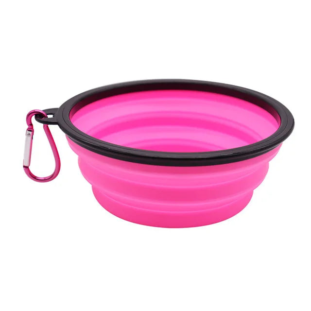 350ML Foldable Silicone Pet Bowl Portable Puppy Food Container Collapsible Feeder for Outdoor Camping Dog Accessories summer