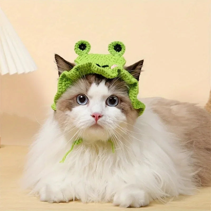 Cat Hats Elastic Cute Puppy Kittens Hat Headwear Photo Shoot Props Cat Accessories