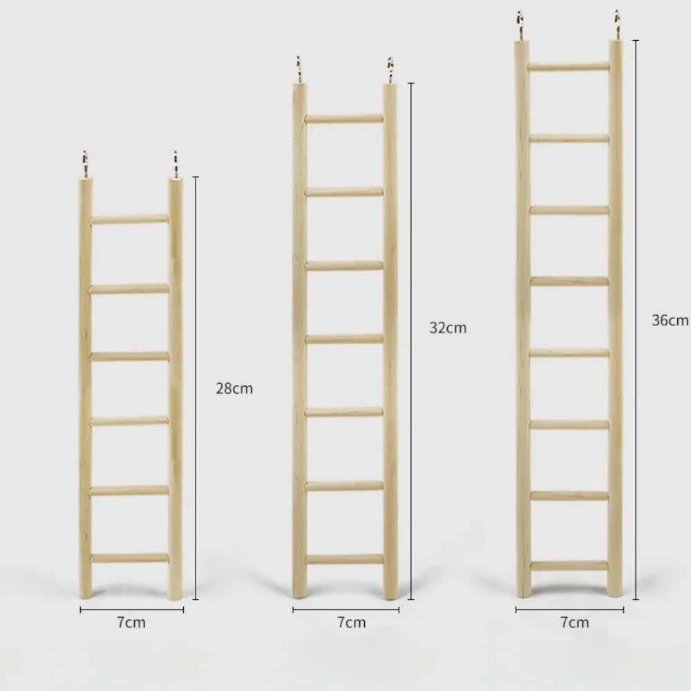 1PC Birds Toy Wooden Ladders Swing Scratcher Perch Climbing 3/4/5/6 Ladder Bird Cage Hamsters Parrot Toys Hanging Pet Supplies