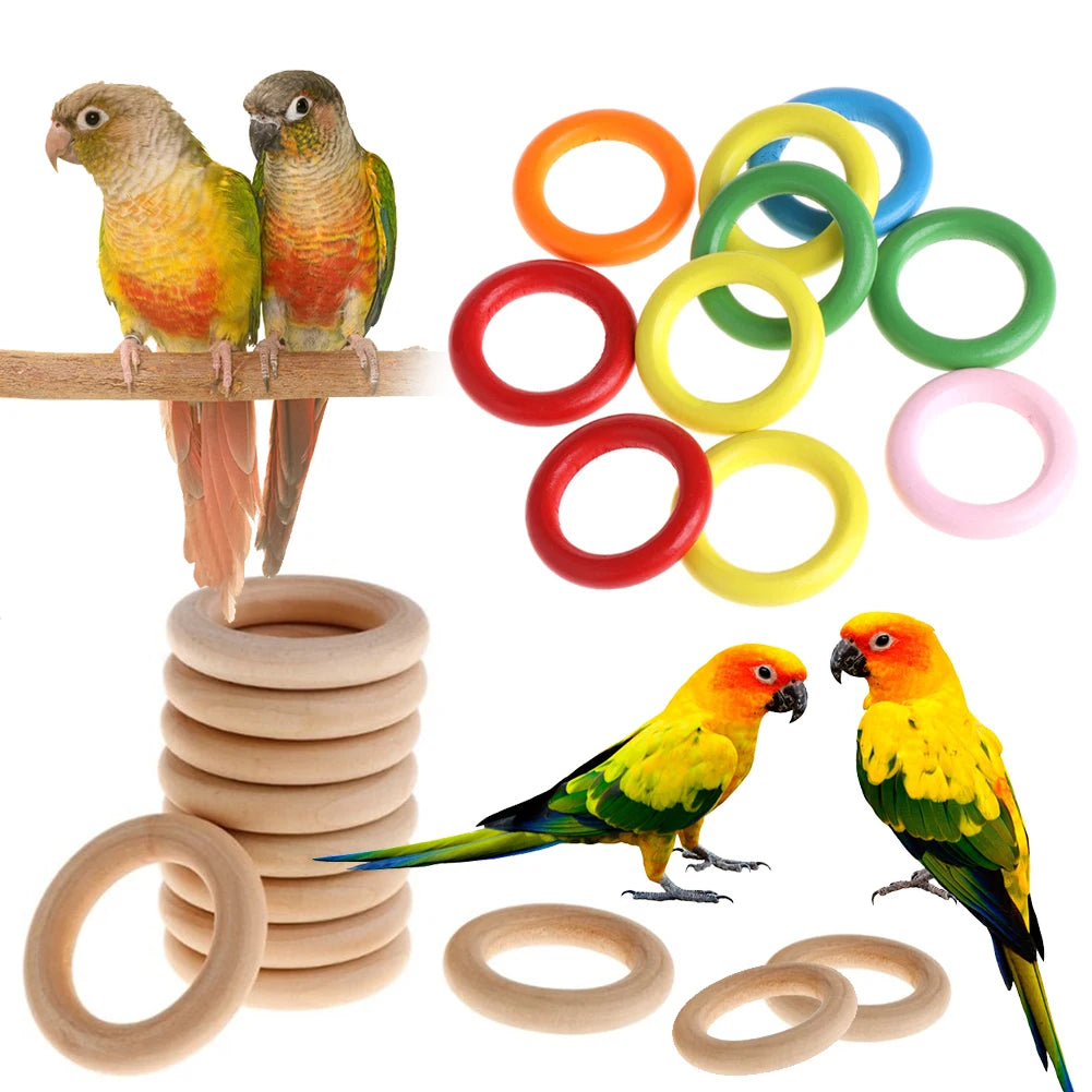 10Pcs Interactive Rattan Balls Parrot Toys Parrot Chewing Bite Toy Brass Bird Training Whistle for Parakeet Budgie Bird Supplies