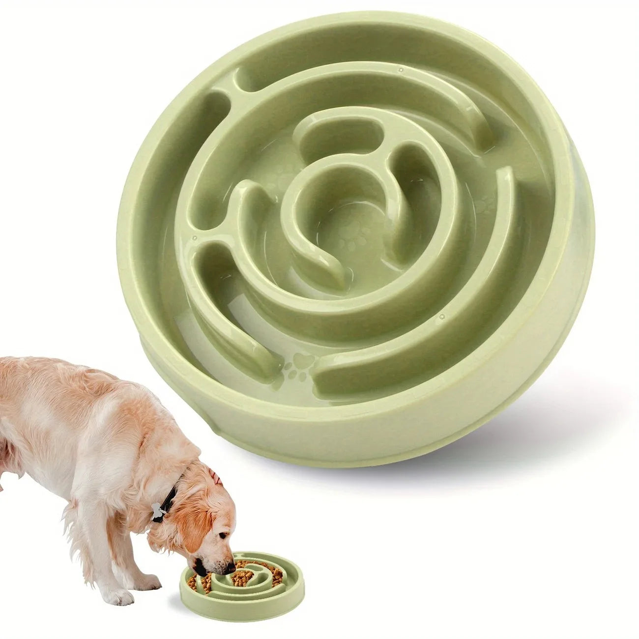 Pet Cat Dog Slow Food Bowl Anti-choking Food Bowl Puzzle Snack Bowl for Neck Protection Plastic Multiple Colors Dog Accessories