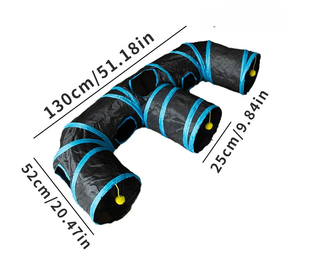 Cat Tunnel Portable Foldable Set Pet Rabbit Guinea Pig Tent Maze Channel Toy Dog Fence Pet Cage Large Space Multiple Gameplay