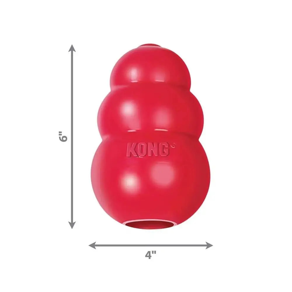 New Classic Kong Dog Toys Erratic Bounce Treat-Filling Capabilities Kong Puppy Toys Multiple Sizes Rubber Chew Toy