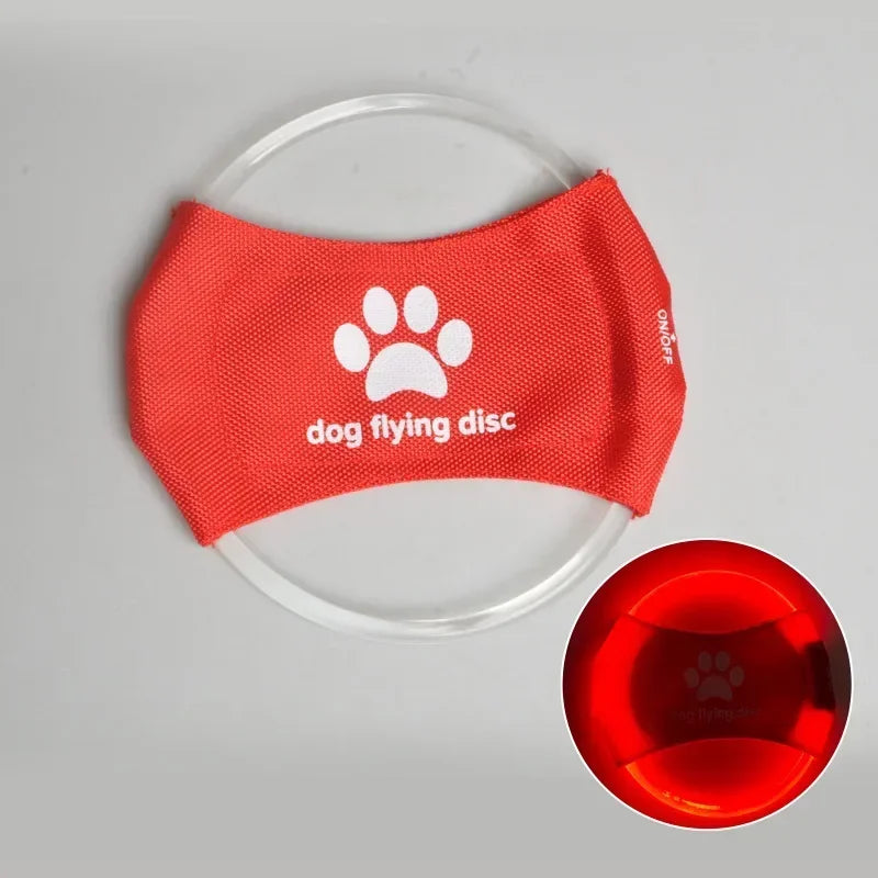 Dog Toy LED Glowing Rechargeable Disc Flying Toys with 3 Light Modes Pet Interactive Toys Training Throwing Dog Accessories