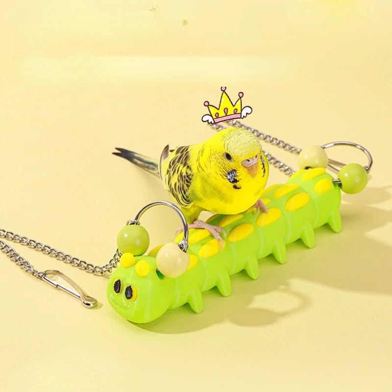 Bird and Parrot Toys Swing Bird Cage Decoration Bird Accessories Toys for Birds Chewable Bite Hanging Perch