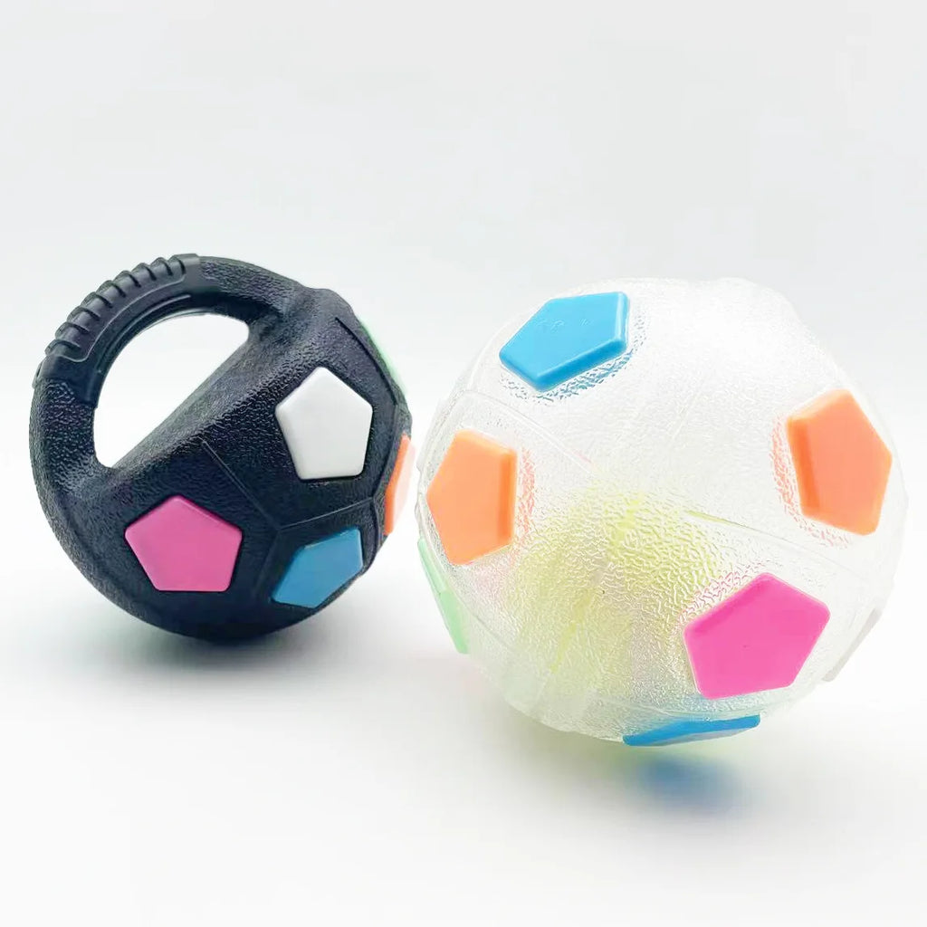 New football tennis ball shaped pet dog toys, durable teething relief to accompany outdoor training squeak toys