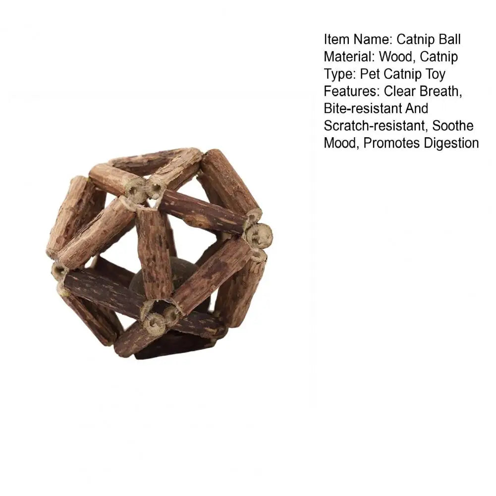 Catnip Silvervine Cat Toys Plaque Tartar Elimination Toys Natural Catnip Silvervine Ball Toy Set for Dental for Indoor for Teeth