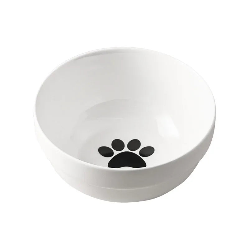 Ceramic Bowl Kitten Puppy Ceramic Bowl 500ML Pet Water Feeder Cat Food Feeding Dish Dispenser with Raised Stand Cat Accessories