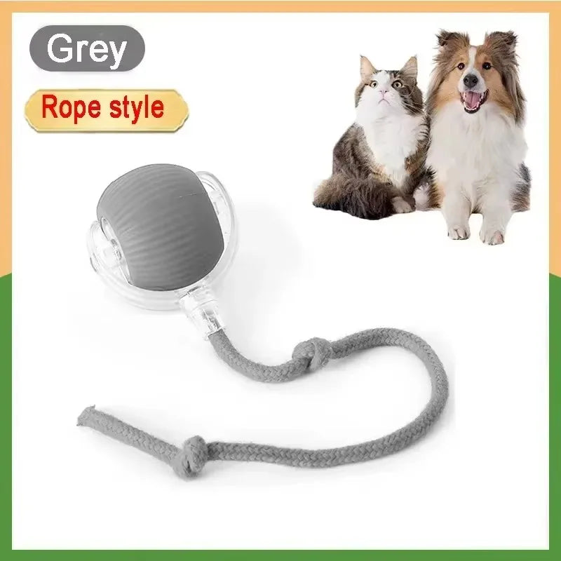 Cat Toys Interactive Ball  Automatic Rolling Dog Toys Faux Tail Rechargeable Smart Pet Electric Toy Cat Training Imitate Mouse 5