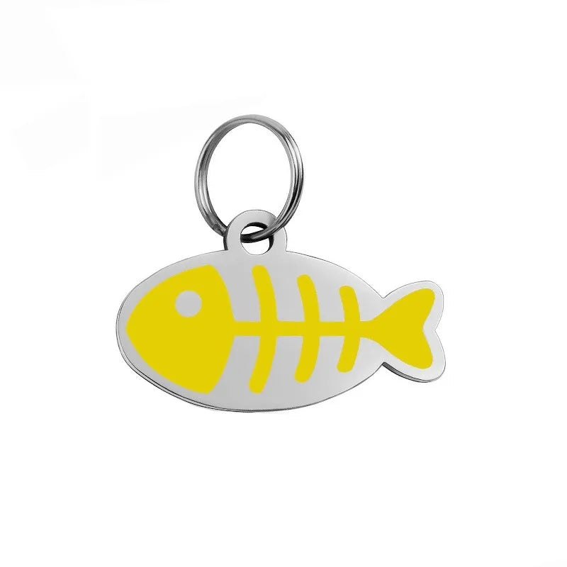 Personalized Dog Tag Bone Shaped Pet Id Tag Free Engraved Kitten Puppy Anti-Lost Dog Name Keychain Dog Accessories Cat Pendant