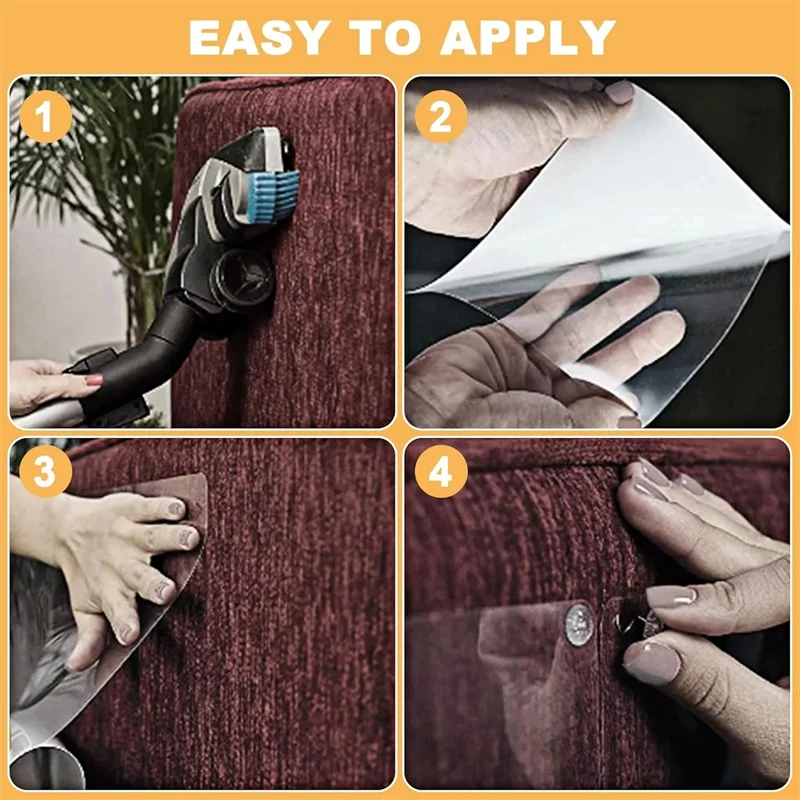 Cat Scratch Deterrent Tape Furniture Protectors From Cats Transparent Self-Adhesive Pet Training Tape for Sofa Furniture Sticker