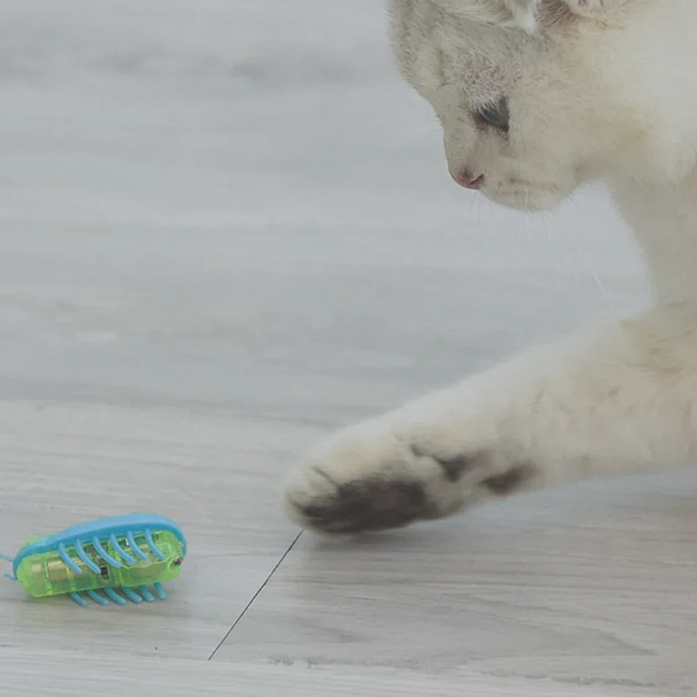 Electronic Insect Mouse Cat Toys Automatic Flip Turns Electric Bug Cat Interactive Toy Kitten Chasing Toy Pet Supplies