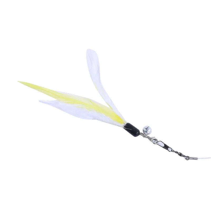 Pet Cat Toys Super Long Three Section Telescopic Rod Cat Teaser Stick Feather Replacement Head Cat Teaser Supplies New