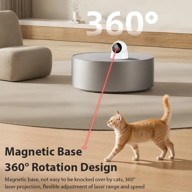 ROJECO Automatic Cat Toy Interactive Adjustable Mode Electric Cat Laser Toy For Kitty Dog Indoor Smart Teasing Laser Cat Toys