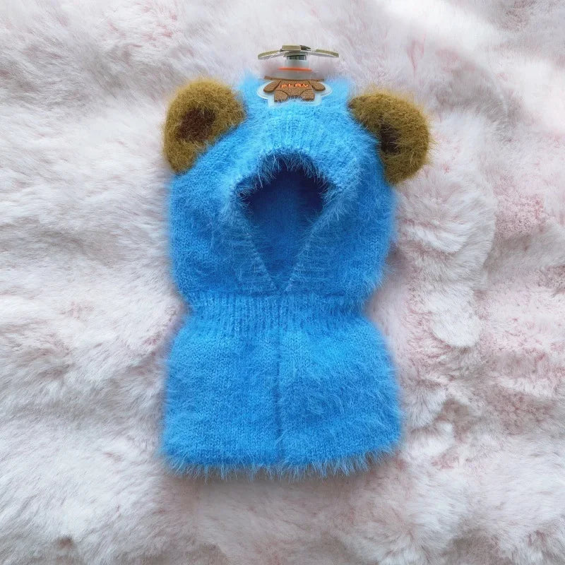 Pet's New Winter Cartoon Cute Warm Knitted Hat Puppy Accessories Dog Birthday Dog Accessories for Small Dog Hat Caps