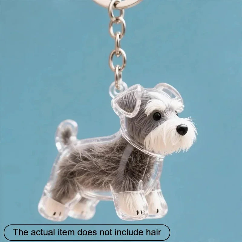 Dogs Hair Storage Pendant Cute Keychain Bag Pendant Couple Car Key Chains Jewelry Souvenir Collection Gift Decor Dog Accessories