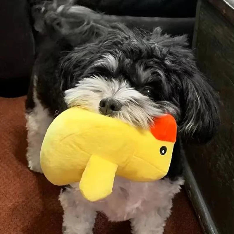 Dog toys 7-piece set of puppy voice toys plush pet chewing plush fruit snacks and vegetables puppy toys