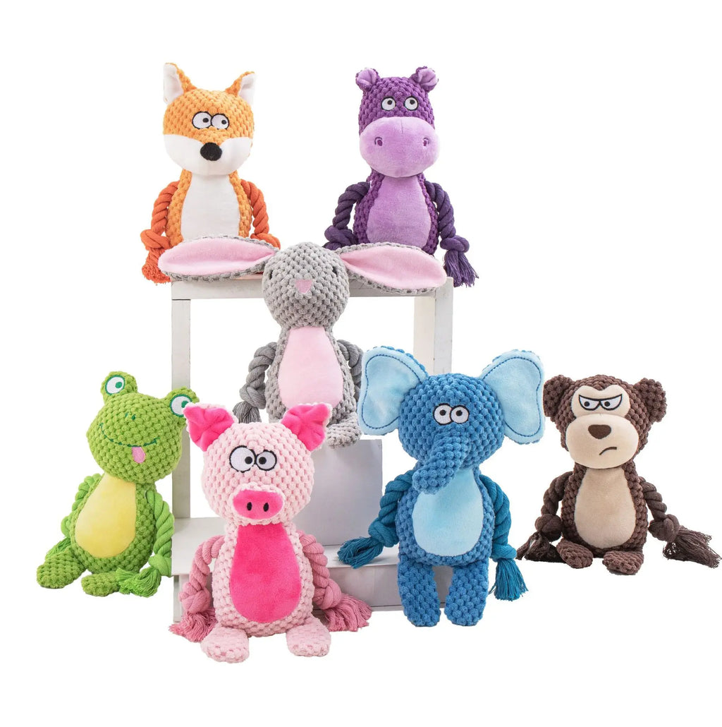 Quality Plush Dog Toys Chewy Squeaky Fun for All Breeds Durable Teething Options for Puppies Ideal for Small Medium Large Dogs