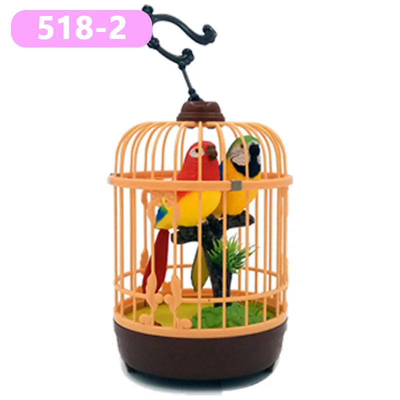 Singing Chirping Bird Toy Artificial Bird Toys Realistic Animal Electric Outdoor Decorations Simulation Birds Making Sounds Tree