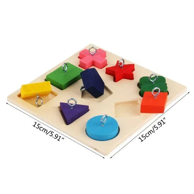 Bird Toys Parrot Educational Toys Parrot Interactive Training Toys Wooden Block Birds Puzzle Toy Bird Supplies