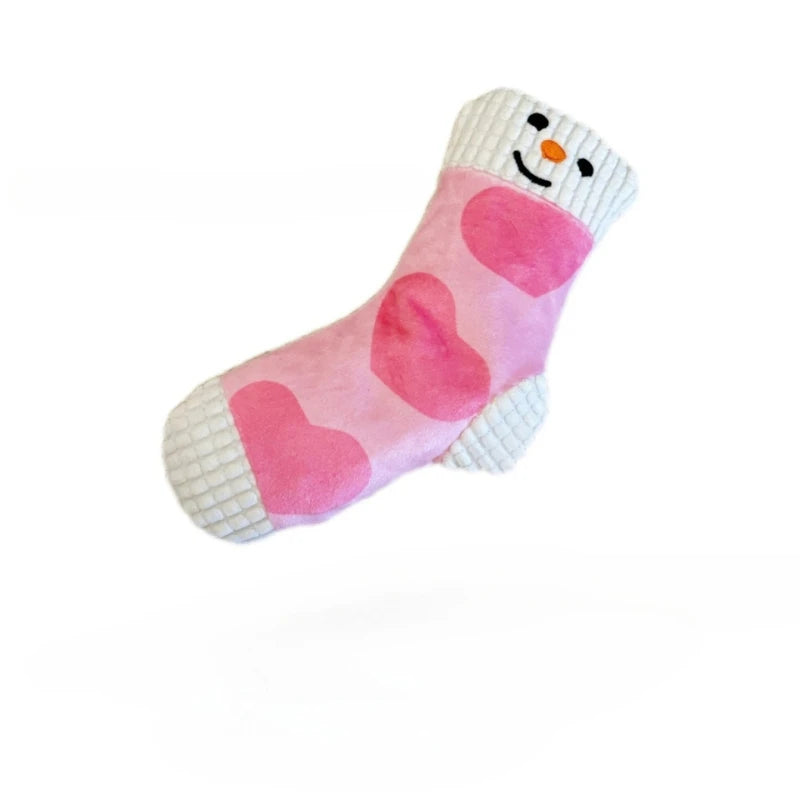 1pc, Plush Sock Dog Toys with Squeaker Dispenser - Chew Toys for All Breeds, Interactive Pet Chew Toys for Small & Medium Dogs.