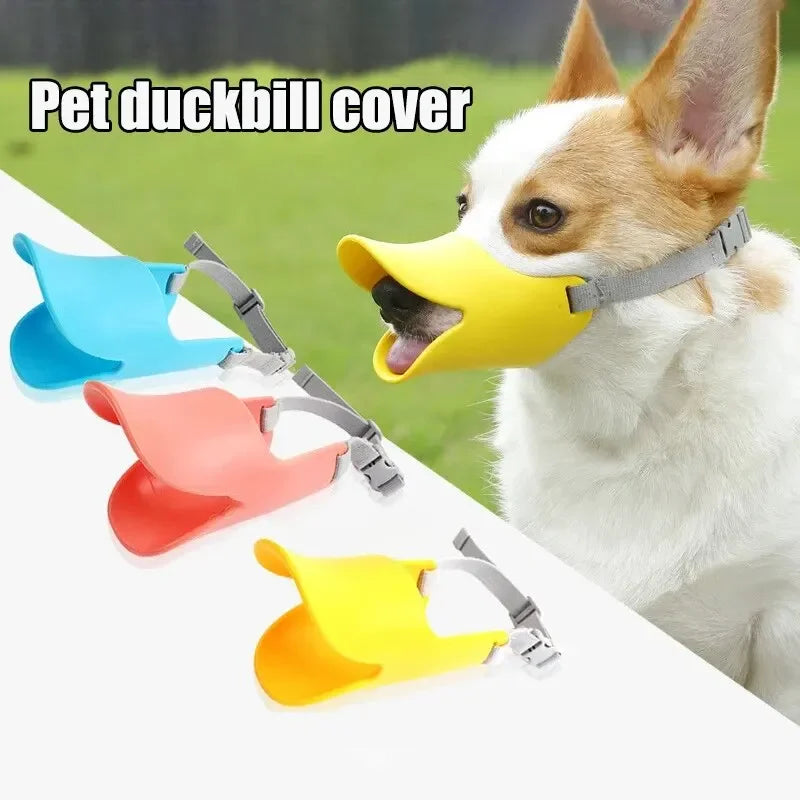 1PC 3 Sizes Available Pet Muzzle Silicone Anti-cute Duck Anti-bite Training Adjustable Ring Pet Muzzle Pet Items Dog Accessories