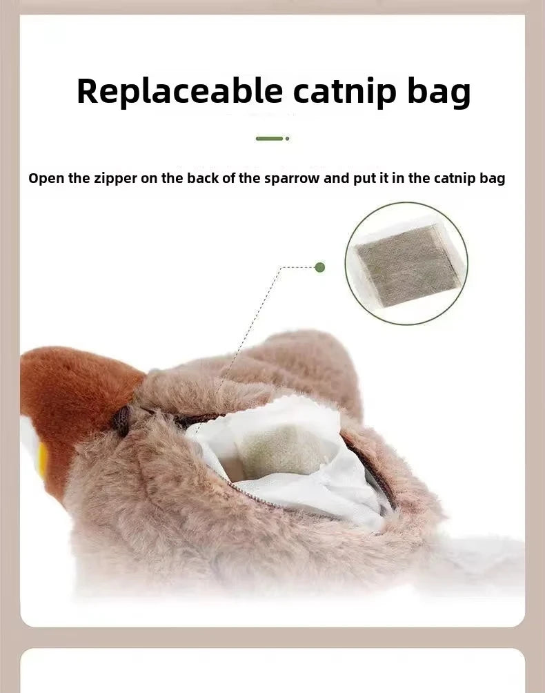 Interactive Flying Bird Cat Toy (with Catnip) Toy Flapping Bird Cat Toy Flying Interactive Flapping Chirping Bird Cat Toy