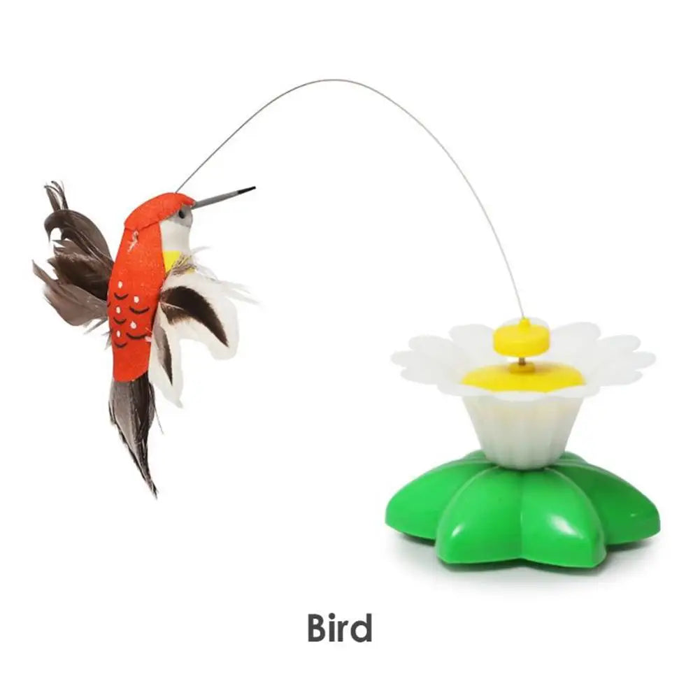 Rotating Electric Butterfly, Hummingbird And Bee Pet New Product Rotating Around Flowers To Cats And Butterflies Pet Toys