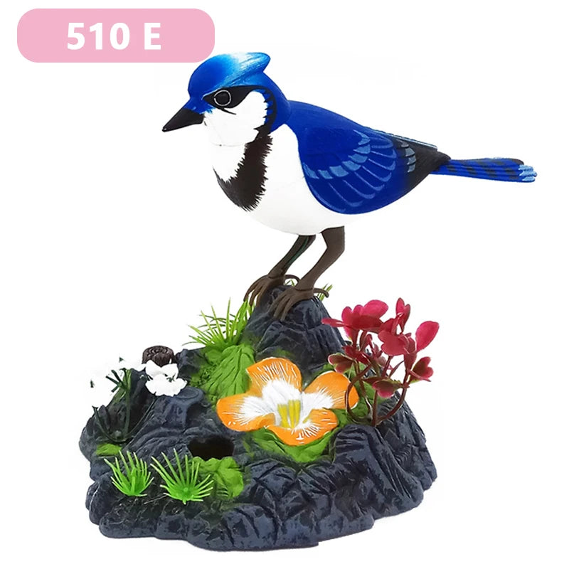 Singing Chirping Bird Toy Artificial Bird Toys Realistic Animal Electric Outdoor Decorations Simulation Birds Making Sounds Tree