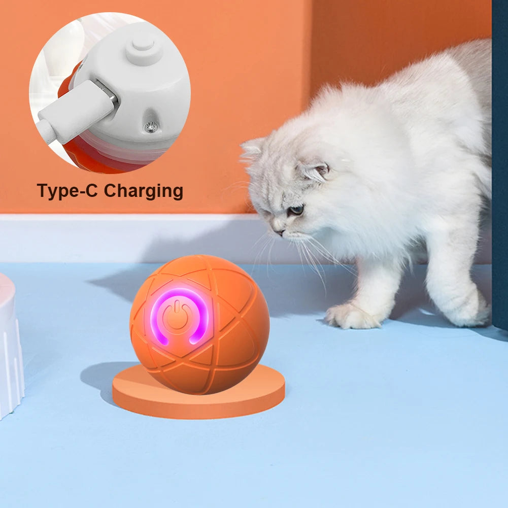 Intelligent Electric Cat Ball Toys Self-Moving Electronic Rotating Cat Ball 200mAh Pet Exercise Chase Toy Ball for Cats Training