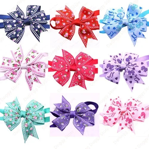 20pcs Halloween Dog Accessories Pet Cat Dog Bowtie Cute Pet Dog Party Holiday Grooming Products Christmas Bow Tie for Dogs