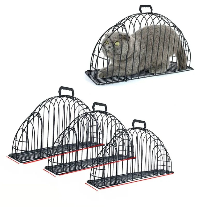 Cat Bath Cage Iron Anti-scratch Anti-bite Cage Fixed Dry Bath Double Door Cat Beauty Cage Anti-escaping Cat Accessories