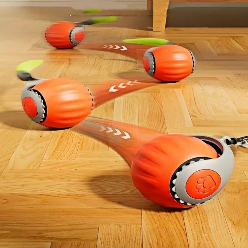 Pet Smart Ball Toy Interactive Cat Toys Smart Automatic Rolling Toys for Cats Dogs USB Charging Electric Ball with Tail