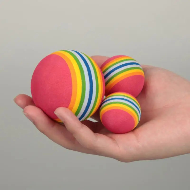 Colorful Cat Toy Interactive Ball Toys For Cats Play Chewing Rattle Scratch Foam Ball Training Cat Scratcher Cat Accessories