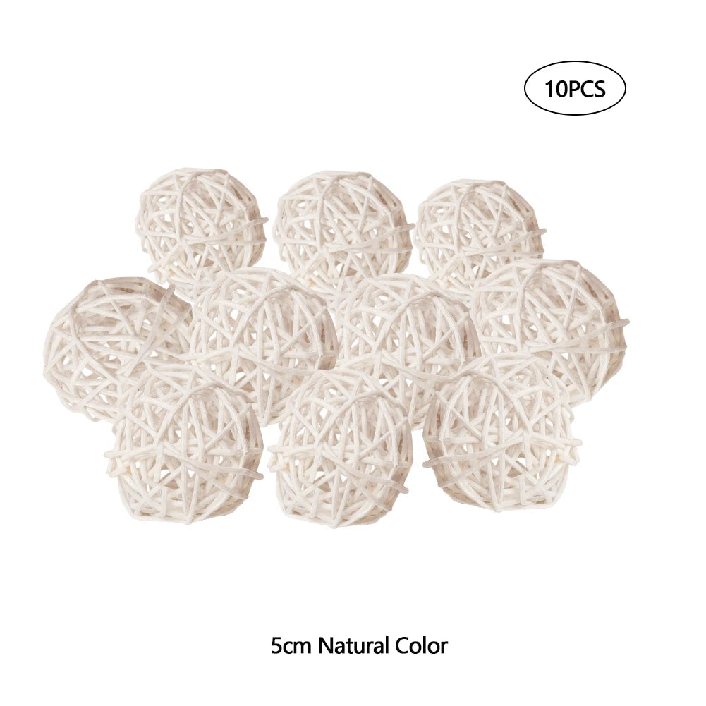 10Pcs Interactive Rattan Balls Parrot Toys Parrot Chewing Bite Toy Brass Bird Training Whistle for Parakeet Budgie Bird Supplies