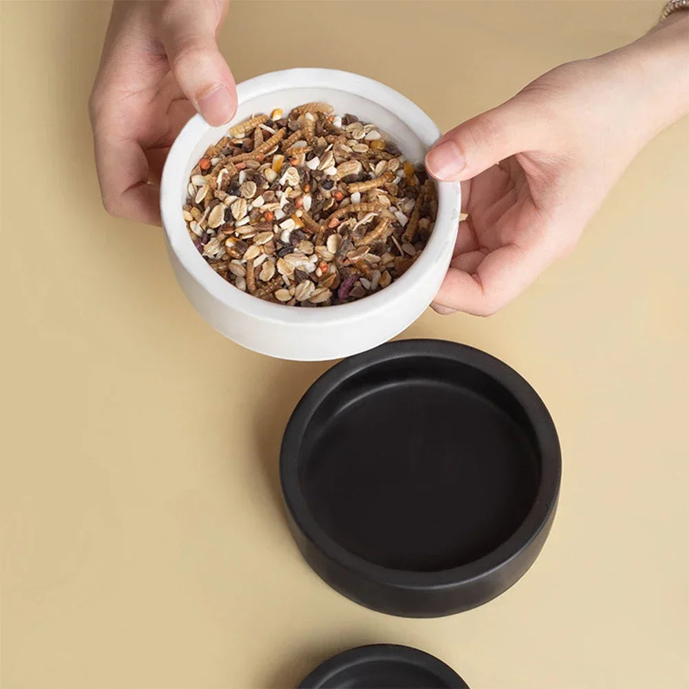 New Dog Accessories Mini Ceramic Pet Bowl Available in Black and White Eat and Drink Water Bowl for Puppy Dog Cat Pet Supplies