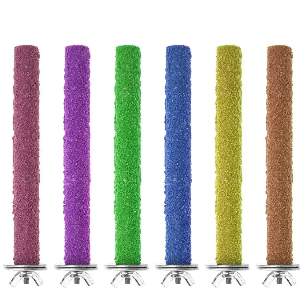 1pc Parrot Toys Cage Bird Perch Parrot Stand Platform Chew Toy Paw Grinding Clean Bird Toys for Bites Parakeet Random Color