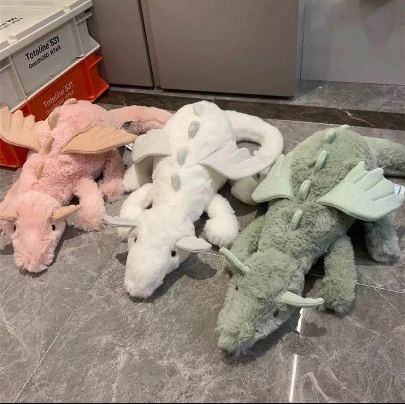 New 50cm Interactive Snow Dragon Plush Pillow Pet Blue Golden Dragon Doll Cute Cat Toy For Children Play Home Ornaments Decor