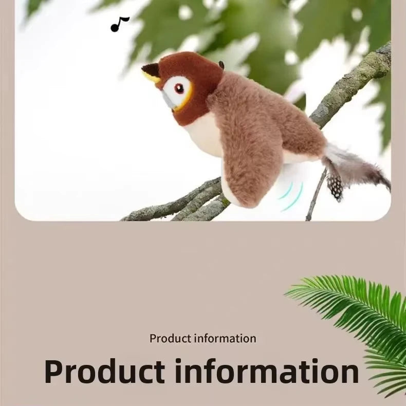 Interactive Flying Bird Cat Toy (with Catnip) Toy Flapping Bird Cat Toy Flying Interactive Flapping Chirping Bird Cat Toy