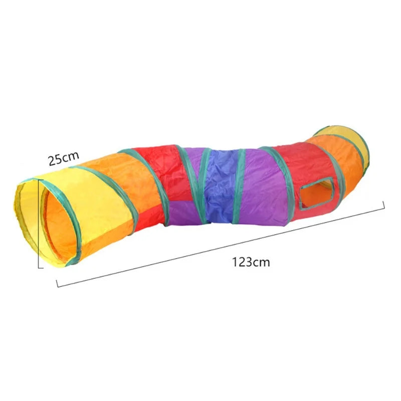 Hot Cat Tunnel Pet Tube Collapsible Play Toy Indoor Outdoor Kitty Puppy Toys for Puzzle Exercising Hiding Training Pet Toys