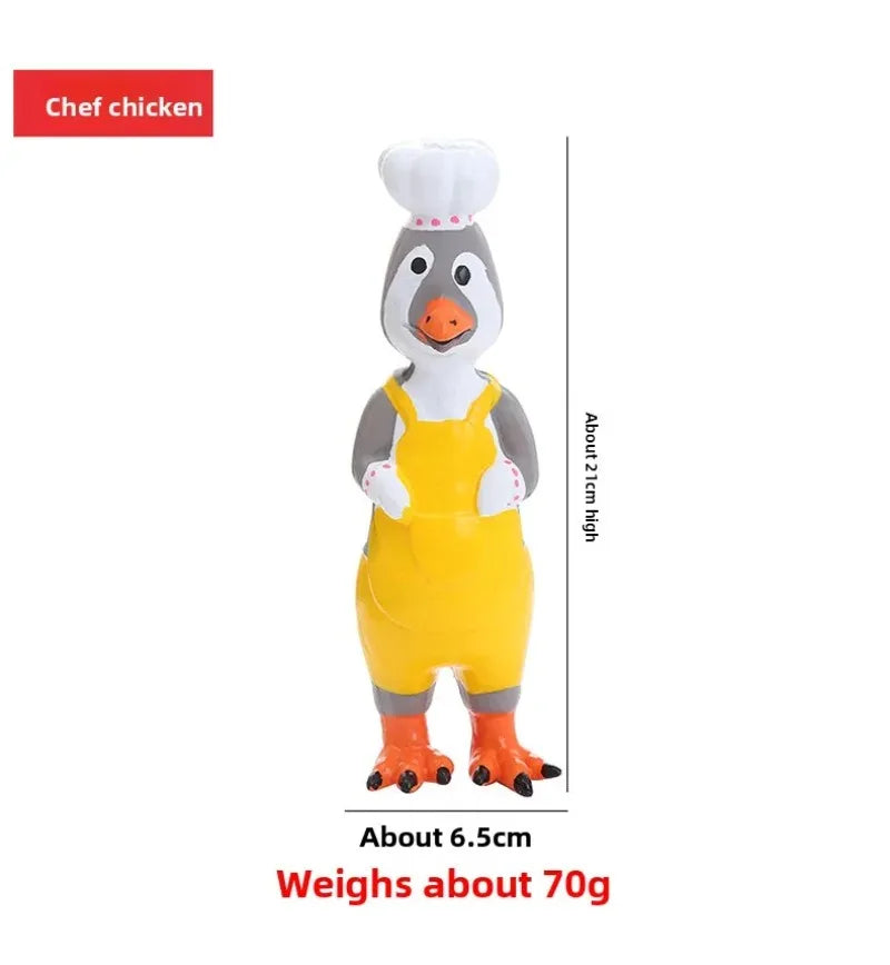 Squeaky Latex Chicken Dog Toys Funny Pirate Soldier Chef Bikini Shapes Loud Scream Chew Toy Pets Squeaky Latex Chicken Toy