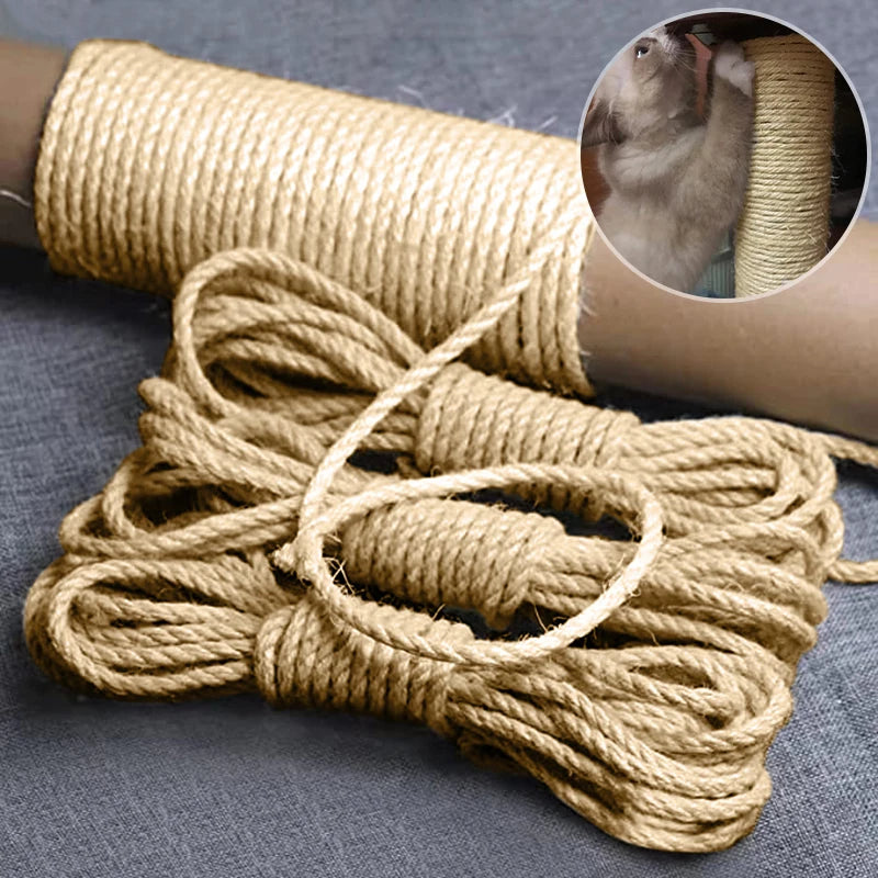 10/20M Natural Sisal Rope Cat Scratcher Rope Tree Scratching DIY Paw Claw Furniture Protector Scratching Post Cat Accessories