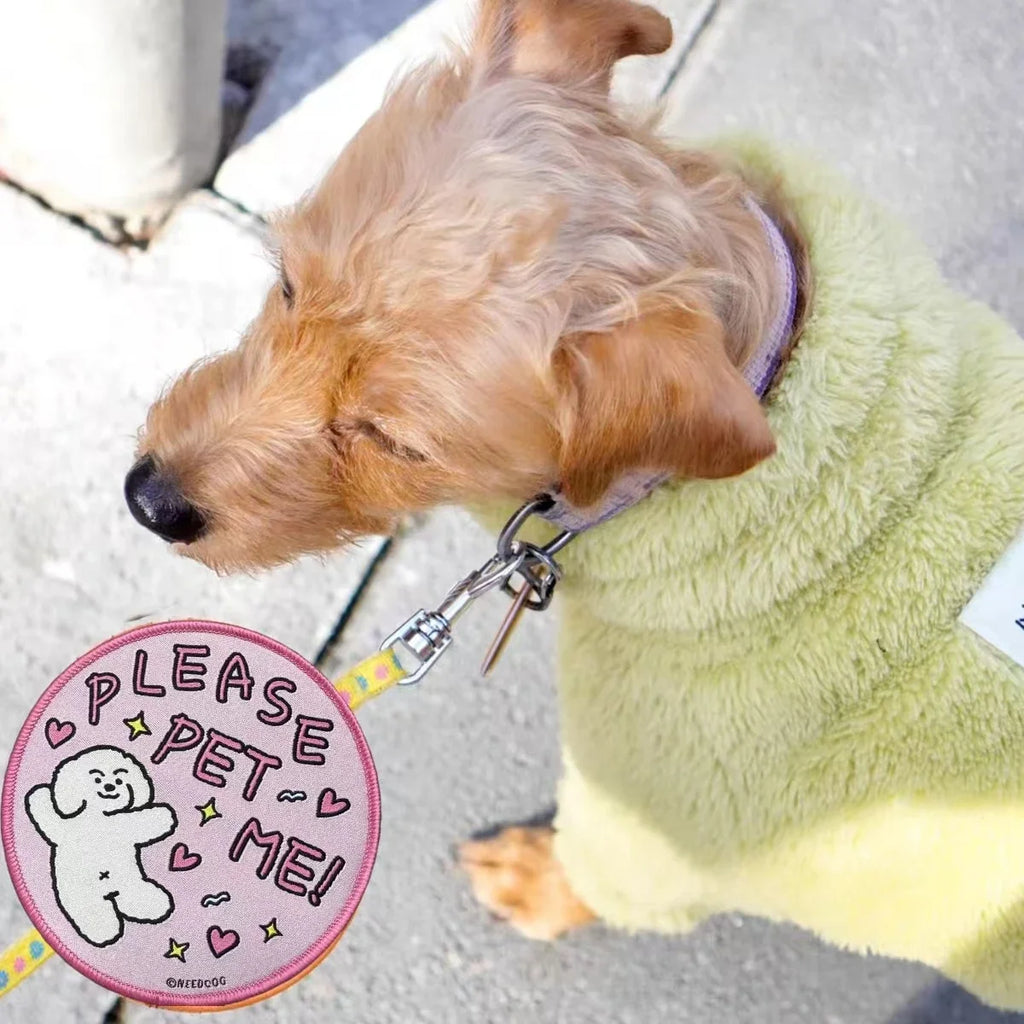 Dog Accessories Leash Chest and Back Pet Character Social Stickers Velcro Signage Warning Signs Personalized Logo Decoration