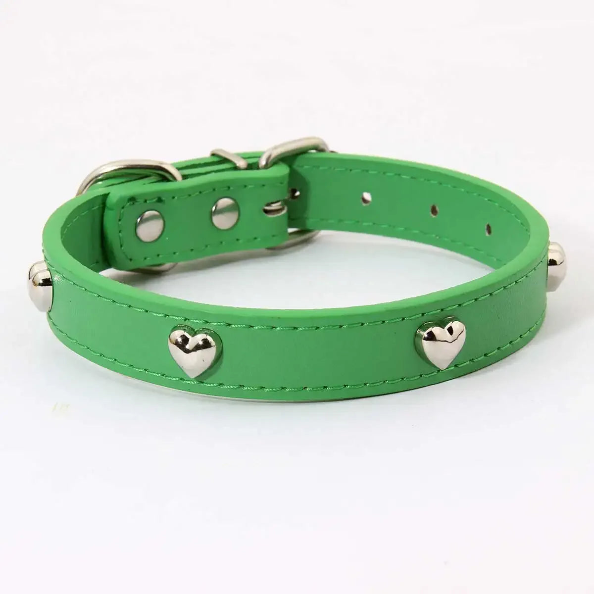 PU Leather Durable Pet Dog Collars with Love Puppy Pug Collars for Small Large Dog Chihuahua Cat Accessories collar perro