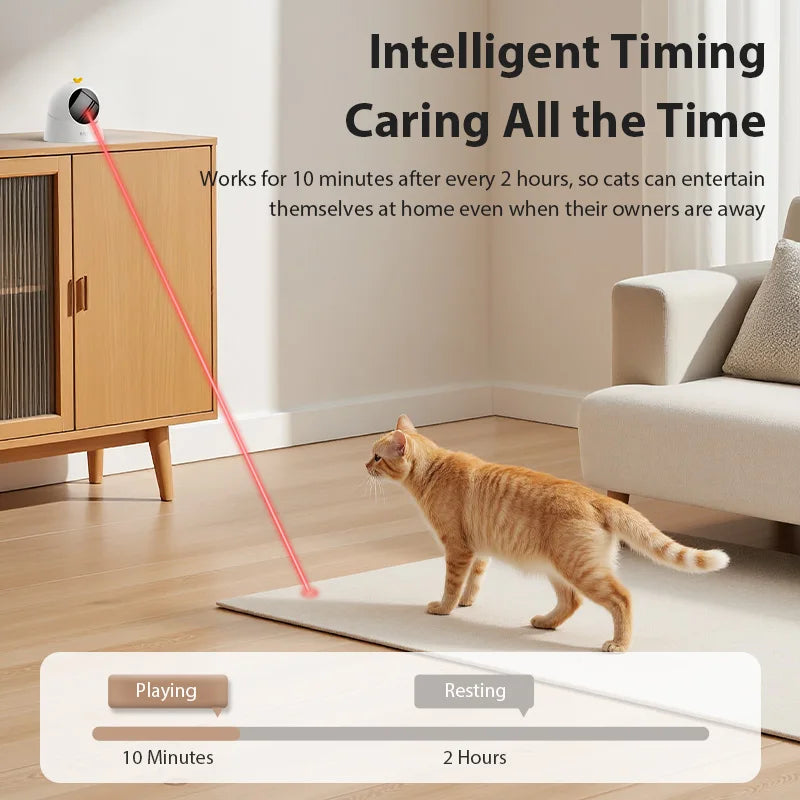 ROJECO Automatic Cat Toy Interactive Adjustable Mode Electric Cat Laser Toy For Kitty Dog Indoor Smart Teasing Laser Cat Toys