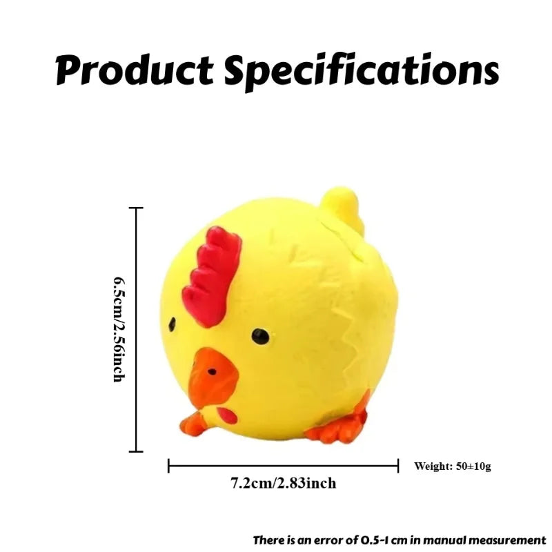 1/3 PCS Farm Animal Squeaky Chew Toys – Latex Pig/Chicken/Cow Shapes with Dental Ridges Dog Toys for Small Dogs