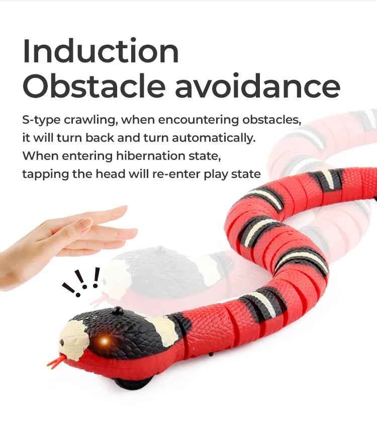 Pet Cat Toys Interactive Smart Sensing Snake TeaseToys Automatic Sensing Intelligent Obstacle Avoidance Indoor Play Cat Supplies
