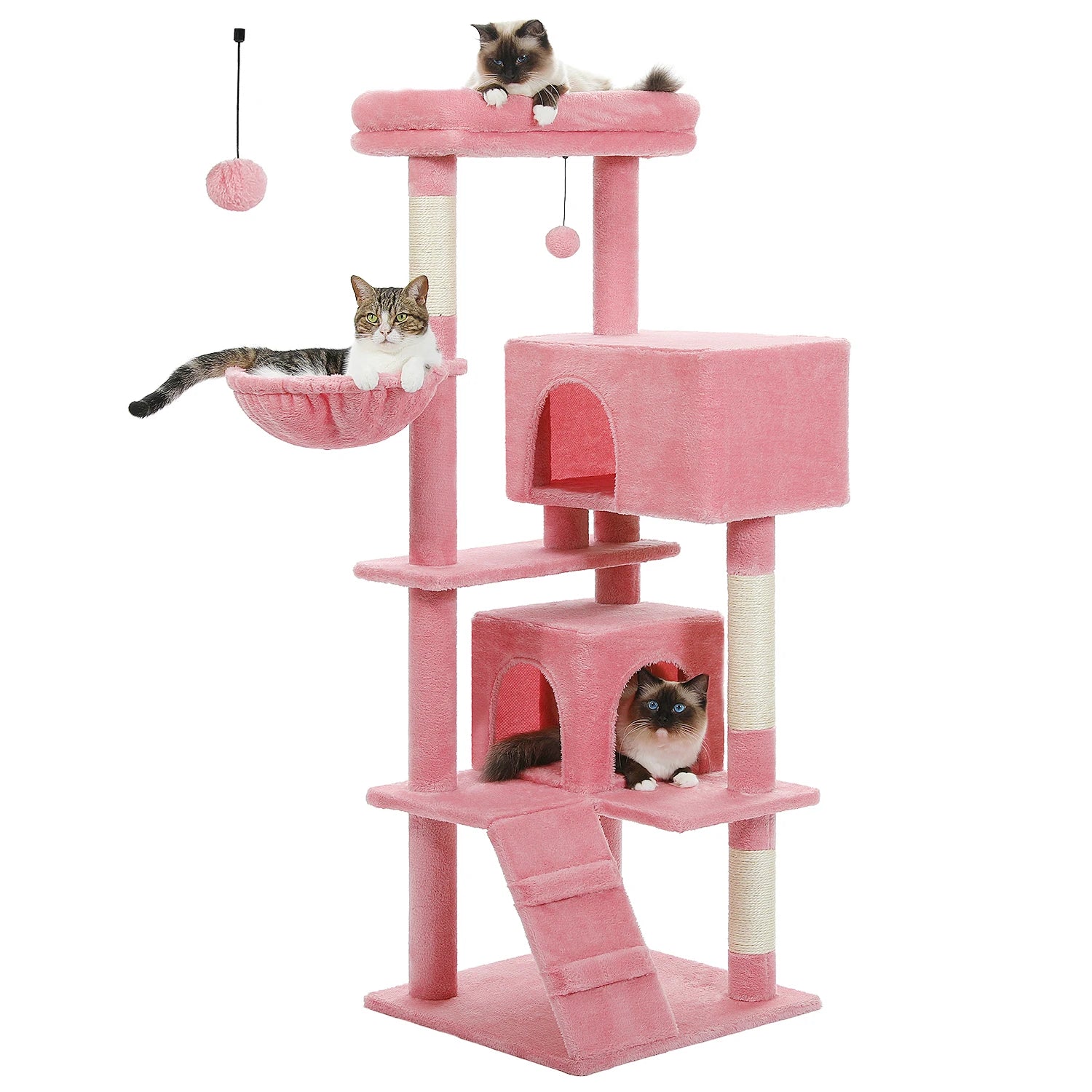 Multi-Level Cat Tree Tower with Scratching Post, Cozy Hammock, Top Perch, Large Cat Condo for Indoor, Cat Accessories, Cat Toys